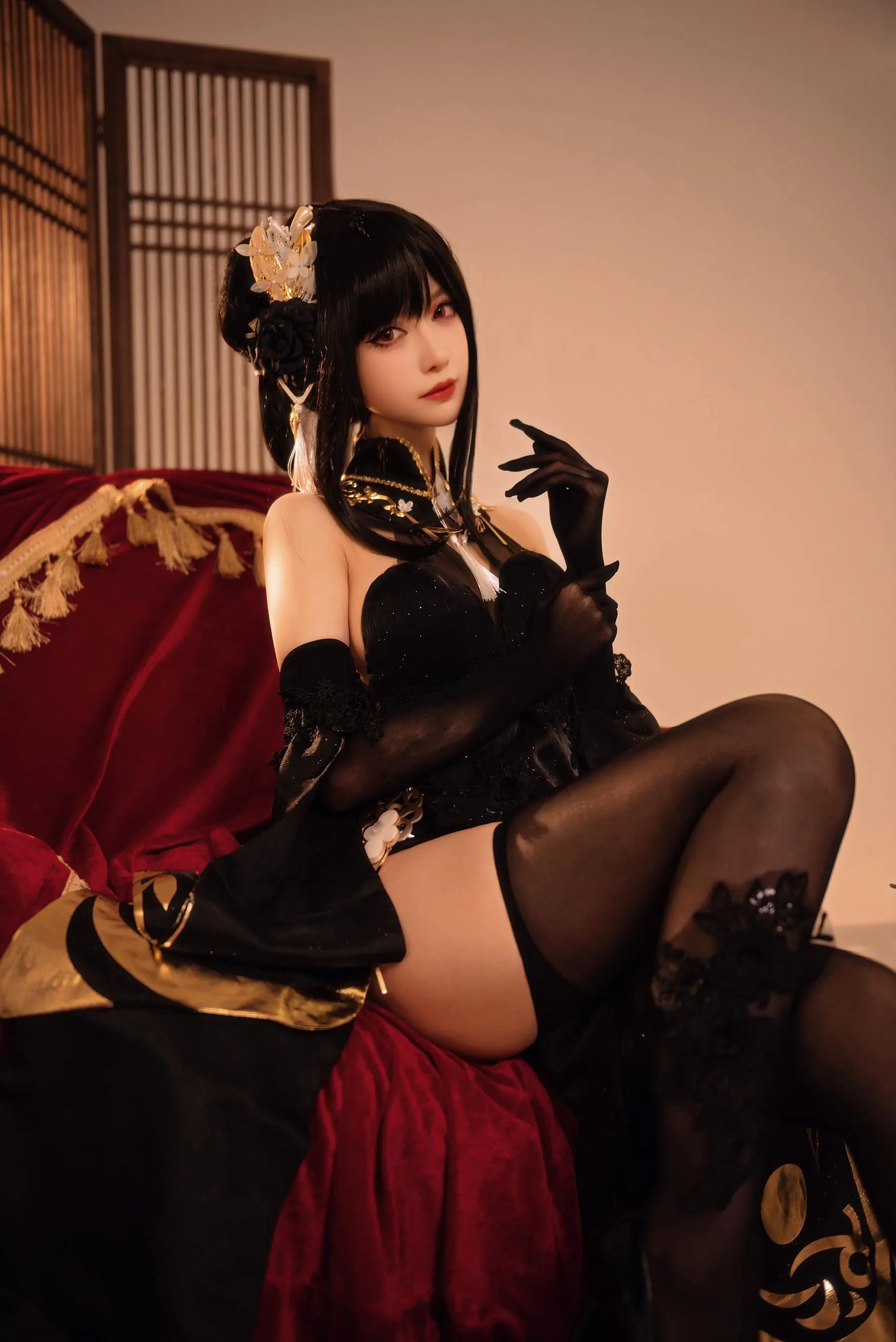 shika小鹿鹿 – NO.92 碧蓝航线镇海 奇奢花苑 [28P]插图2